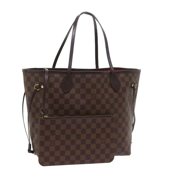 LOUIS VUITTON Damier Ebene Neverfull MM Tote Bag LV Auth - Picture 1 of 16